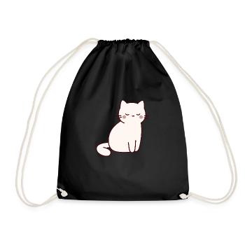 Katze Haustiere - Turnbeutel - Schwarz - Vorne