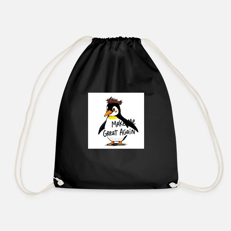 Pinguin - Turnbeutel - Schwarz