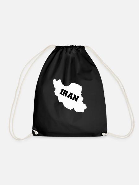 Iran - Drawstring Bag - black