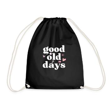 bonne vieille cassette Days blanc - Sac de sport léger - noir - Devant