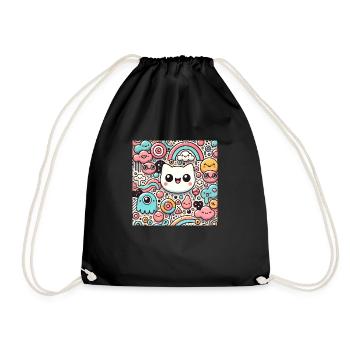 Sweet Toons Full - Turnbeutel - Schwarz - Vorne