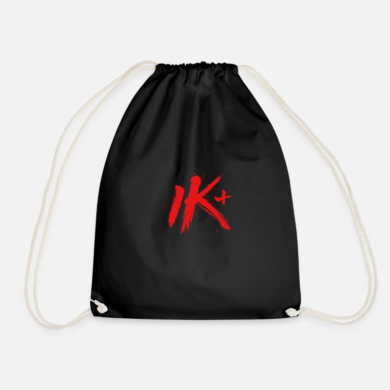 Rotes IK+-Logo - Turnbeutel - Schwarz