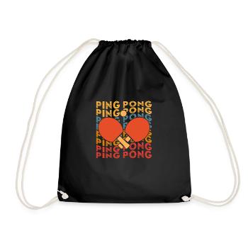 Champion Ping Pong Saying Gift Sports - Drawstring Bag - black - Front