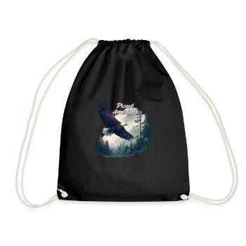 Proud American - Drawstring Bag - black - Front