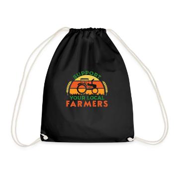 Fermier Fermier Vie Rurale Fermier Cadeau Dicton - Sac de sport léger - noir - Devant