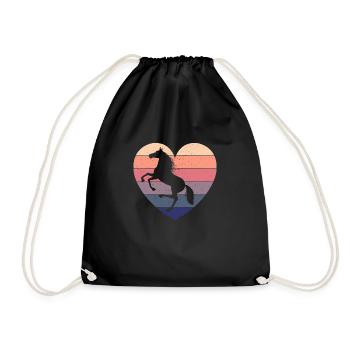 Cadeau pour les amoureux des chevaux Sport équestre Hobby Dressage - Sac de sport léger - noir - Devant