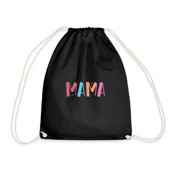 MAMA – The Heart of the Family - Drawstring Bag - black - Front