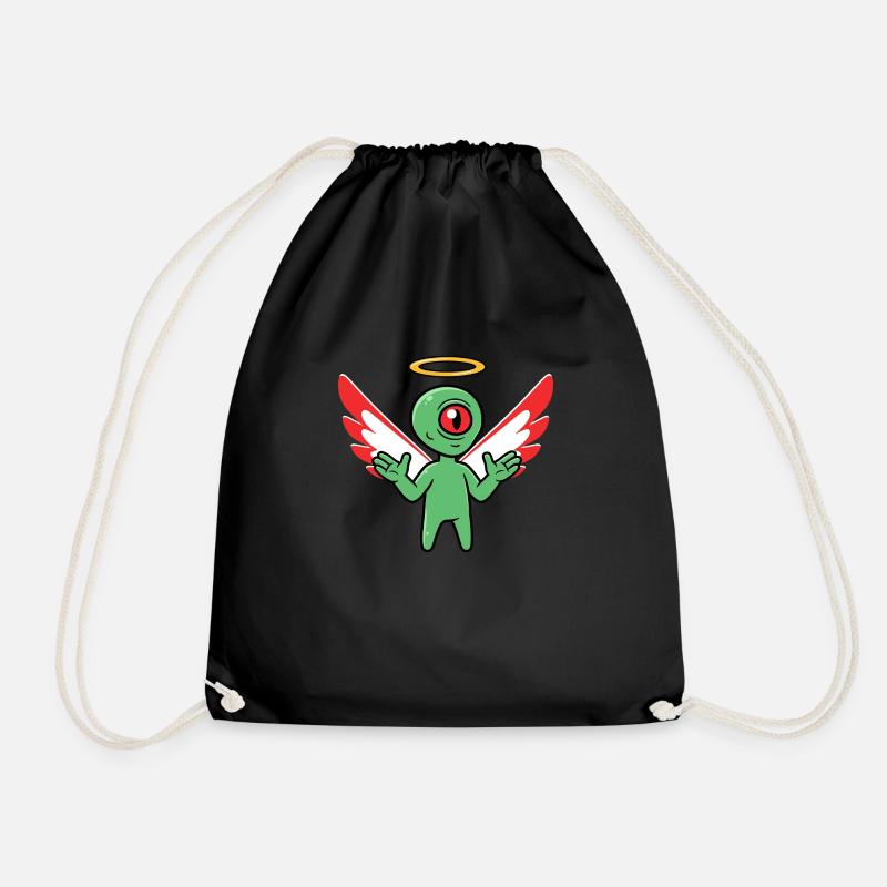 Angel Alien - Drawstring Bag - black