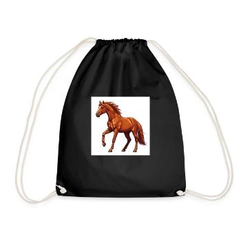 The horse: A noble animal - Drawstring Bag - black - Front