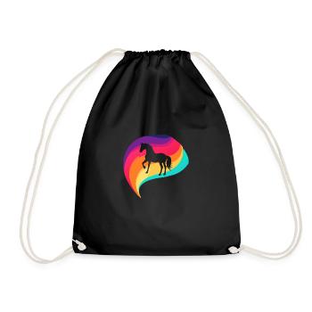 Horses Horse - Drawstring Bag - black - Front