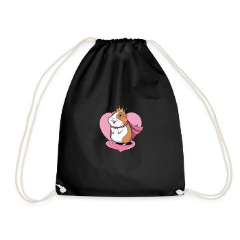 Cochon d’Inde royal - Sac de sport léger - noir - Devant