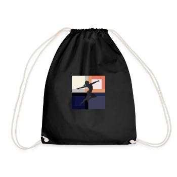 Figure skating skating - Drawstring Bag - black - Front
