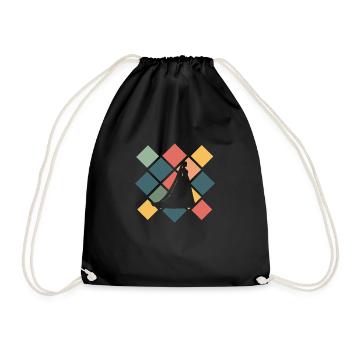 Bridal Wedding - Drawstring Bag - black - Front