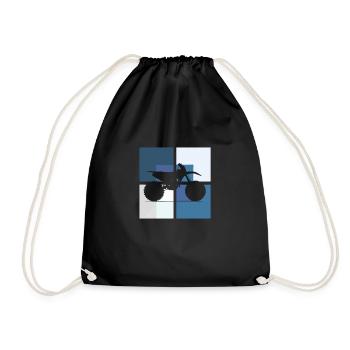 Dirt Bike Motorcycle Racing Offroad Motorcycle - Drawstring Bag - black - Front
