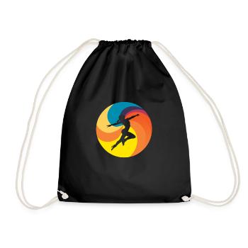 skating Figure skating - Drawstring Bag - black - Front
