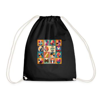 Easter Eggs Design No.12 - Drawstring Bag - black - Front