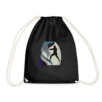 Escrime, épée, combat à l’épée - Sac de sport léger - noir - Devant