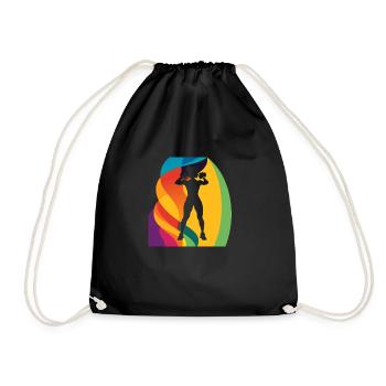 Musculation Santé Yoga - Sac de sport léger - noir - Devant
