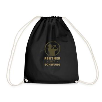 Golf Golfer Golfen Golfspieler Geschenk Retro - Turnbeutel - Schwarz - Vorne
