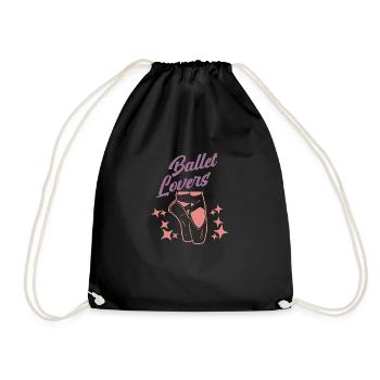 Ballet Ballerine Ballet danseuse femmes disant - Sac de sport léger - noir - Devant