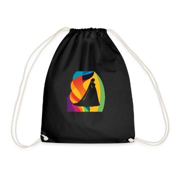 Bride Wedding Preparations Engagement - Drawstring Bag - black - Front