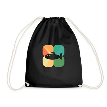Submarine Ship Navy - Drawstring Bag - black - Front