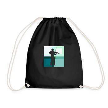 Instrument Strings Violin - Drawstring Bag - black - Front
