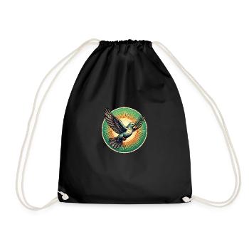A dove bringing hope - Drawstring Bag - black - Front