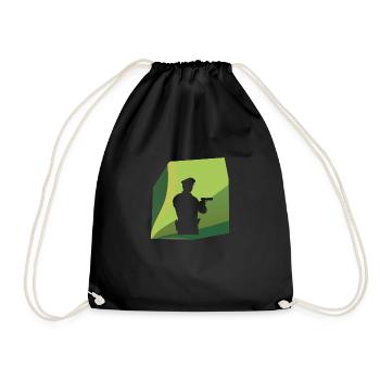 Police Emergency Call Patrol - Drawstring Bag - black - Front