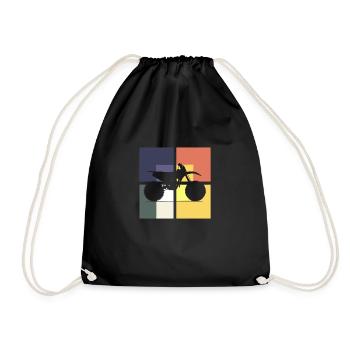Cascades de motos tout-terrain - Sac de sport léger - noir - Devant