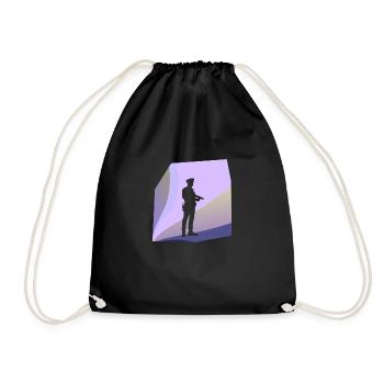 Police Police Work Crime Fighting - Drawstring Bag - black - Front