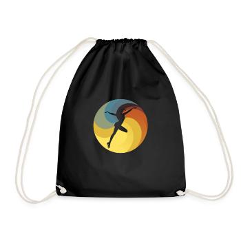 Figure skating - Drawstring Bag - black - Front