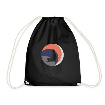 Meditation Zen Breathing - Drawstring Bag - black - Front