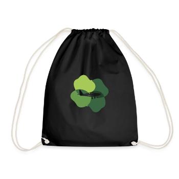 Airplane Cabin Aviation - Drawstring Bag - black - Front