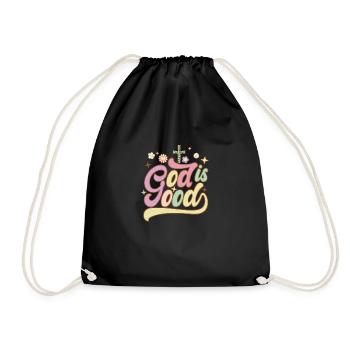God is good - Drawstring Bag - black - Front