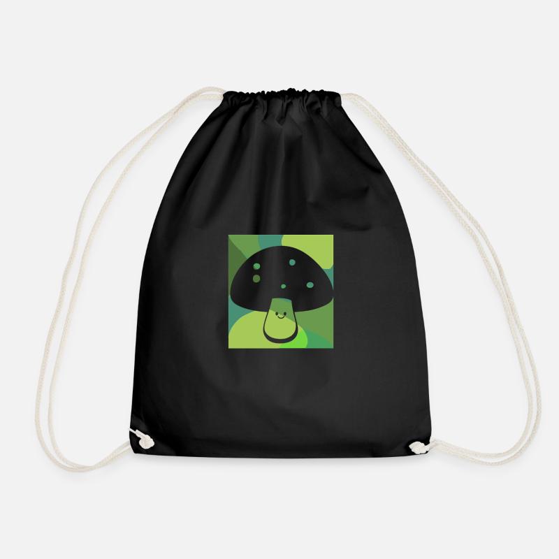 Vegetarian Mushrooms Poisonous - Drawstring Bag - black
