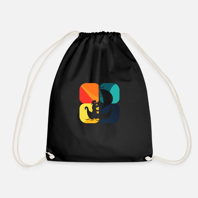 Viking North Sea Hammer - Drawstring Bag - black
