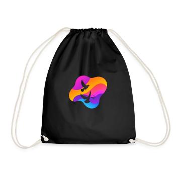 Pigeon Pigeon Egg Turtle Doves - Drawstring Bag - black - Front