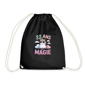 32 ans de magie - Sac de sport léger - noir - Devant