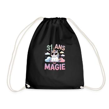 31 ans de magie - Sac de sport léger - noir - Devant