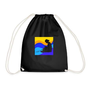 Projets de bricolage tricot Points - Sac de sport léger - noir - Devant