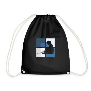 Points de tricot Projets de bricolage - Sac de sport léger - noir - Devant