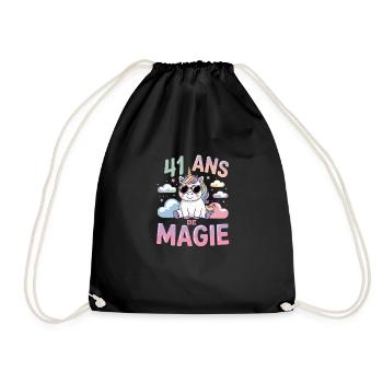 41 ans de magie - Sac de sport léger - noir - Devant
