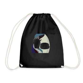 Burger Fries Grilling - Drawstring Bag - black - Front