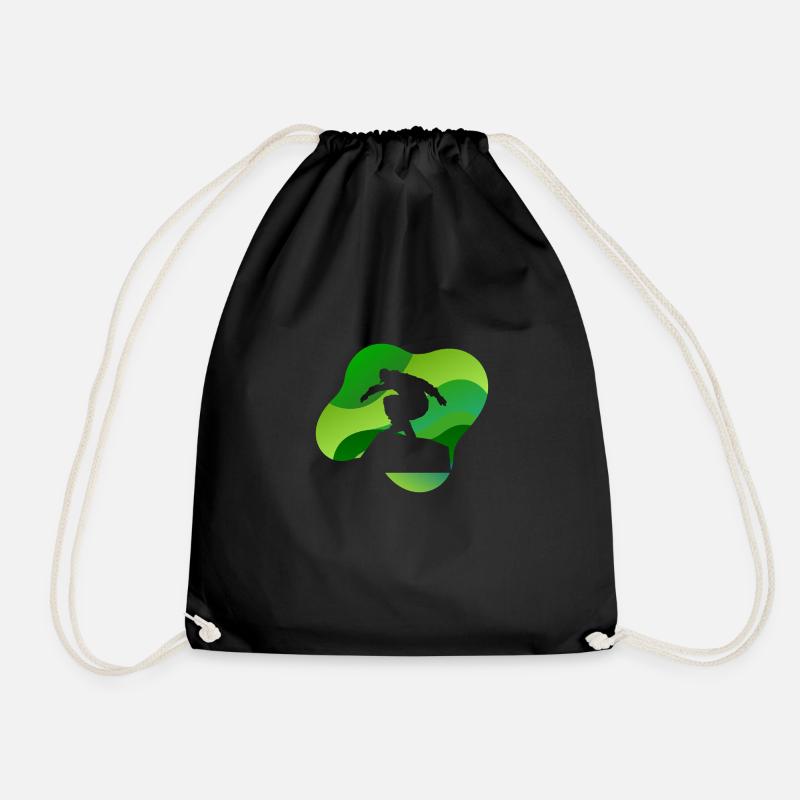 Parkourlaeufer obstacle traceurs - Drawstring Bag - black