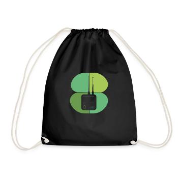 Amateur Radio Frequency Antenna - Drawstring Bag - black - Front