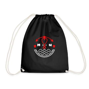 Moin | Welcome North Germany Coast North - Drawstring Bag - black - Front