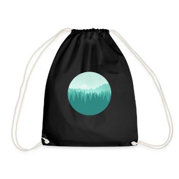 Mountain landscape - Drawstring Bag - black - Front