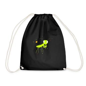 The praying mantis and the butterfly - Drawstring Bag - black - Front