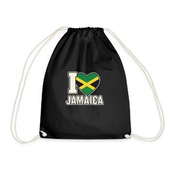 I love Jamaica - Turnbeutel - Schwarz - Vorne